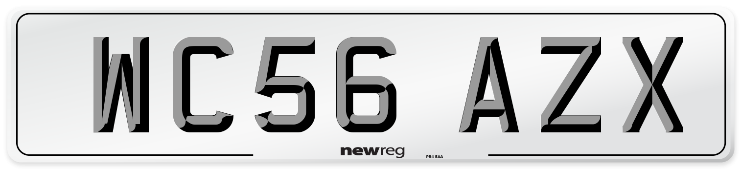 WC56 AZX Number Plate from New Reg